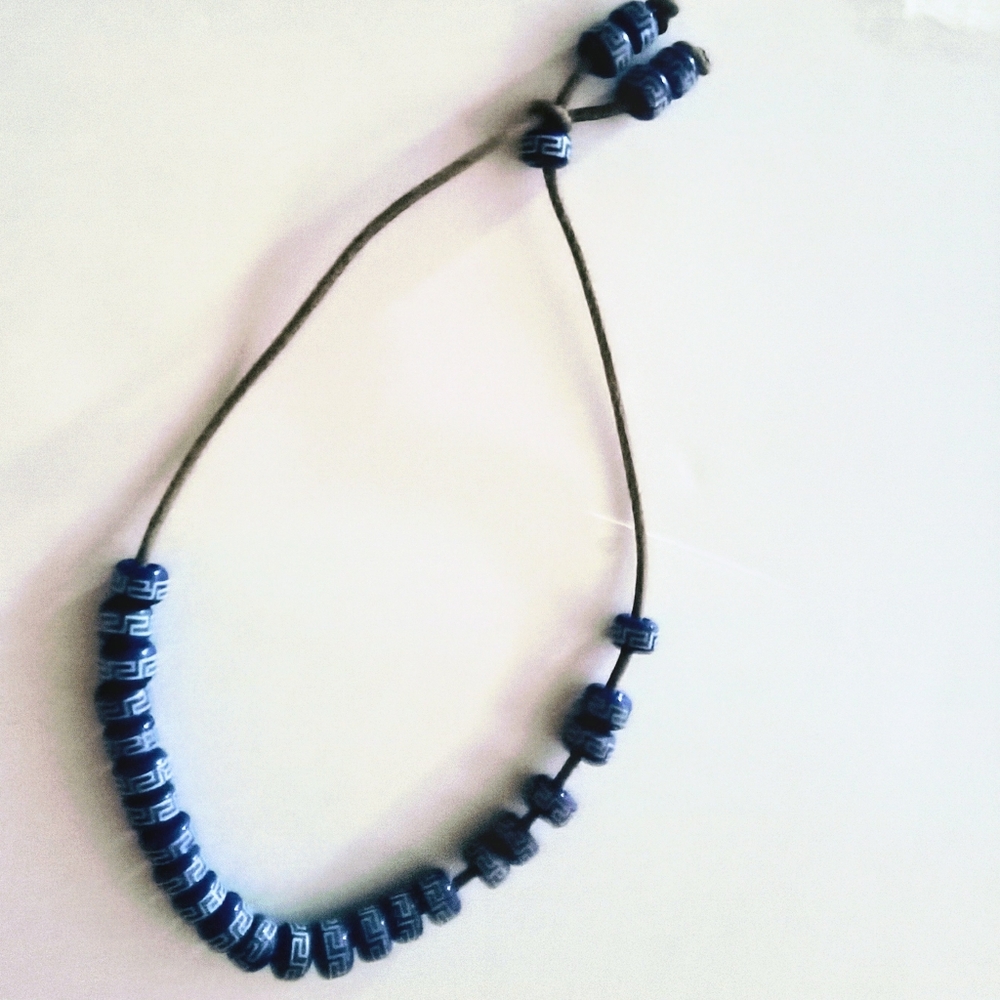 Blue Beaded Worry Beads, Komboloi
